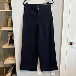 Banana Republic Dark Blue High Rise Wide Leg Jeans
